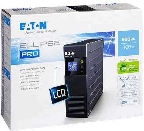 Eaton 650VA/400W UPS, linijinis interaktyvus, DIN 3+1