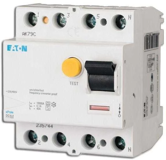 Eaton Liekamosios srovės grandinės pertraukiklis PFIM-63/4/003-A 4P 63A 0.03A tipas A - 235443