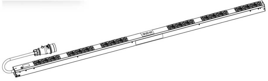 Eaton Corporation Eaton G4 Basic Rack PDU, 0U, 39U, įvestis IEC-60309, 3m laidas, 3ph, 11kW, 16A, 415/240V, 42 lizdai (24)C13, (18)C39