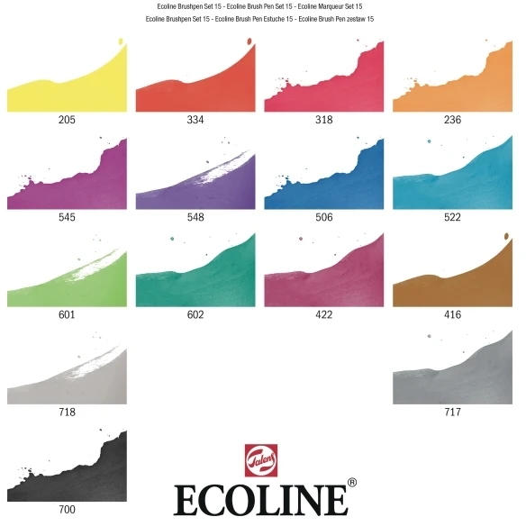 EcoLine Ecoline Pen set | 15 colours