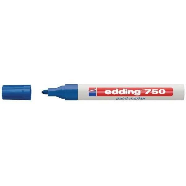 Edding 750 Dažų žymeklis mėlynas 2-4 mm (10 vnt. dėžutėje)