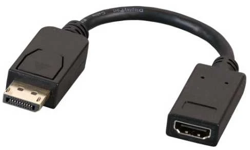 DisplayPort į HDMI adapteris, trumpas kabelis