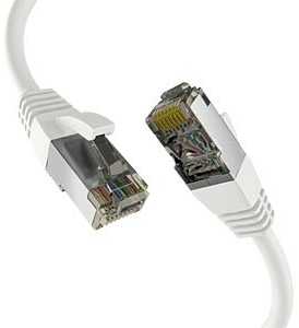 Efb Elektronik M-Cab CAT8.1 Baltas 1M PATCH CORD/RJ45 S/FTP LSZH 40GBIT CU LAN