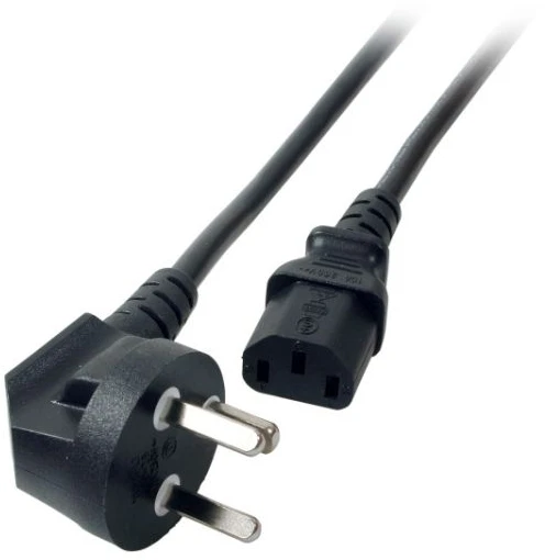 Efb Elektronik EFB Maitinimo laidas Danija DPin 90°-C13 180°, juodas, 1,8 m, 3x0,75 mm