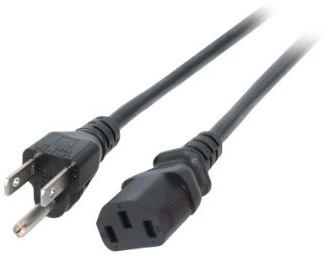 Efb Elektronik EFB maitinimo laidas USA/NEMA 5-15P-C13 180°, juodas, 1,8 m, 3SJT AWG14x3C