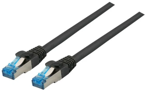 EFB EFB RJ45 pataisinis kabelis S/FTP, Cat.6A, Cat7 TPE superflex, 10 m, juodas