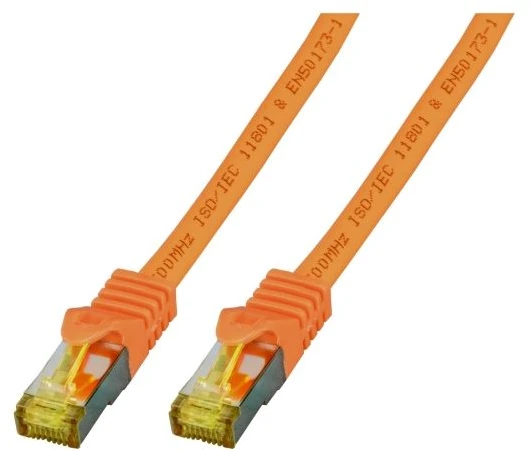 EFB EFB komutacinis kabelis Cat6a S/FTP LSZH su Cat7 daugiakanaliu kabeliu 1,5m ORANŽINIS 10 Gigabit Ethernet 600MHz 4x2xAWG26/7 liepsnos laidininkas