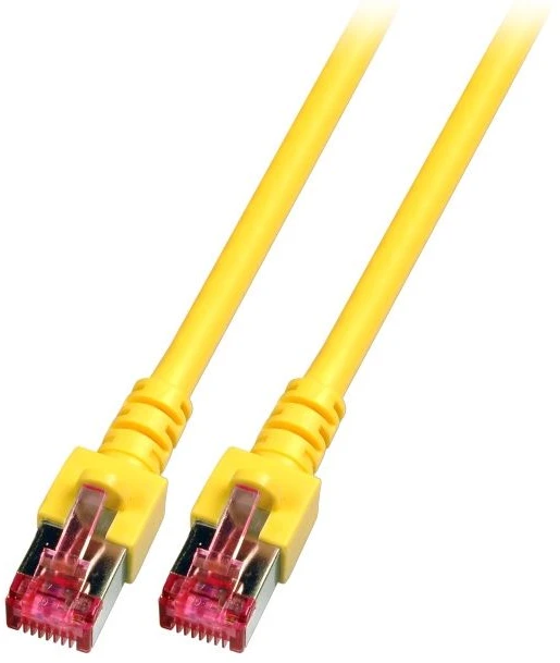 EFB EFB RJ45 pataisomasis kabelis S/FTP Cat.6 LSZH 0,15m GELTONAS gryno vario ilgio įspaudas ant įlenkimo apsauginio įvorės patentuotas