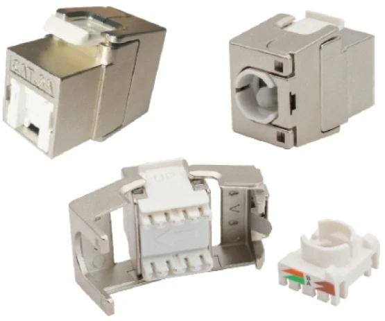 Efb Elektronik EFB Cat6a STP Shortbody Keystone modulis su metaliniu prievado dangteliu
