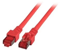 EFB EFB RJ45 jungiamasis kabelis S/FTP Cat.6 LSZH 0,15 m RAUDONAS grynas varis Patentuotas ilgio įspaudas ant apsaugos nuo lenkimo movos