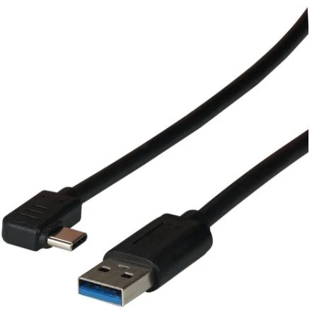 Efb Elektronik EFB USB 3.2 Gen1 5Gbit 3A jungiamasis kabelis, A tipo kištukas - C tipo kištukas, 90 laipsnių, 3m