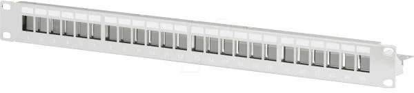 Efb Elektronik EFB EFB Verteilerfeld Patchpanel 48,26cm 19Zoll 1HE 24-Port grau be Keystone