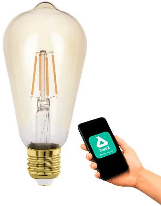 EGLO 12222, 4.9 W, 42 W, E27, 500 lm, 20000 h, Warm baltas