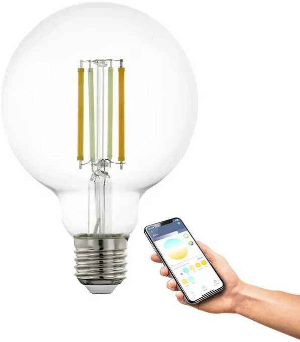 EGLO - E27 G95 išmanioji lemputė – skaidraus stiklo su Zigbee ir Bluetooth