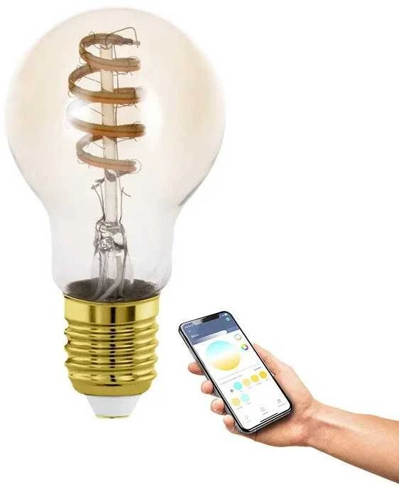„Eglo“ – E27 A60 spiralinė gintaro spalvos išmanioji lemputė su „Zigbee“ ir „Bluetooth“