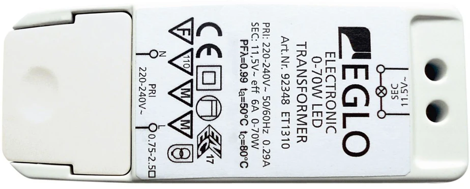 EGLO Elektrinis transformatorius 11,5 V su pritemdymo galimybe Eglo 92348