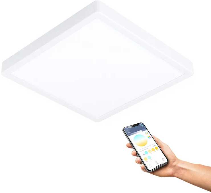 Eglo – Argolis-Z išmanusis lauko lubinis šviestuvas – baltas 28,5 x 28,5 cm – Zigbee ir Bluetooth