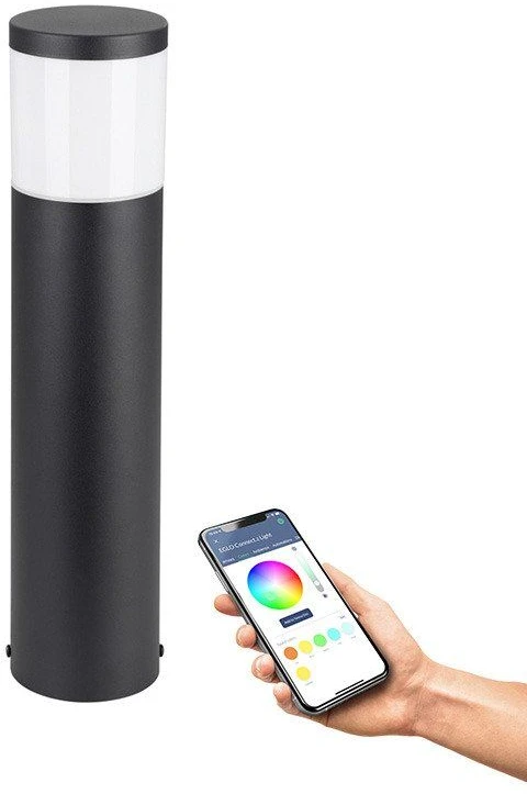 EGLO - Basalgo-Z lauko toršeras, juodas H45 - išmanusis RGB + reguliuojamo baltumo LED su Zigbee ir Bluetooth