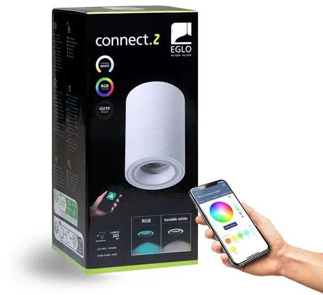 Eglo - Carossa-Z išmanusis prailginamasis pakabinamas šviestuvas – baltas Ø8 – RGB + baltas – Zigbee ir Bluetooth