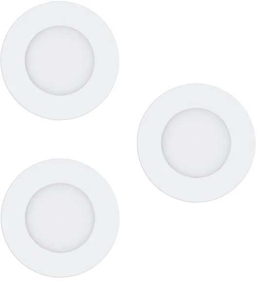 „Eglo“ – 3 „Fueva-Z“ išmaniųjų įleidžiamųjų prožektorių rinkinys Ø8,5 – reguliuojamo baltumo – „Zigbee“ / „Bluetooth“