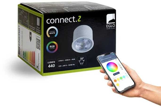 EGLO PUCK išmanusis LED modulis – RGB + reguliuojama balta spalva, suderinamas su „Zigbee“, „Matter“ ir siūlais