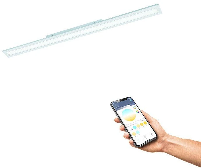 „Eglo“ – „Salobrena-Z“ balta panelė 120x10 – išmanioji LED lemputė su „Zigbee“ ir „Bluetooth“