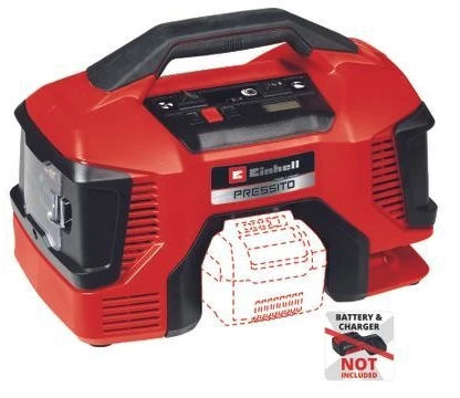 Belaidis Kompresorius - Einhell PRESSITO 18/21 10.5 Bar Raudonas/Juodas