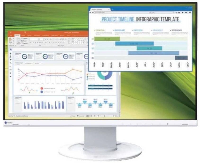 Monitorius EIZO FlexScan EV2360-WT LED ekranas 57,1 cm (22.5") 1920 x 1200 pikseliai WUXGA Balta