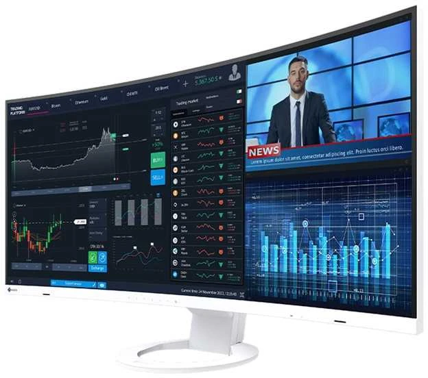 Monitorius EIZO FlexScan EV3895-WT – 37,5 colio | IPS | 3840 x 1600
