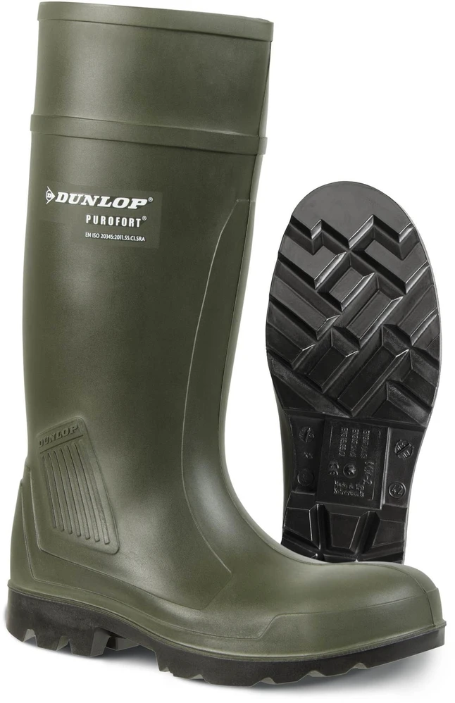Ejendals Ab Ejendals Dunlop 462933 PUROFORT, Vyrams, Suaugusiems, Apsauginiai batai, Juoda, Žalia, Poliuretanas (PU), Poliuretanas (PU)