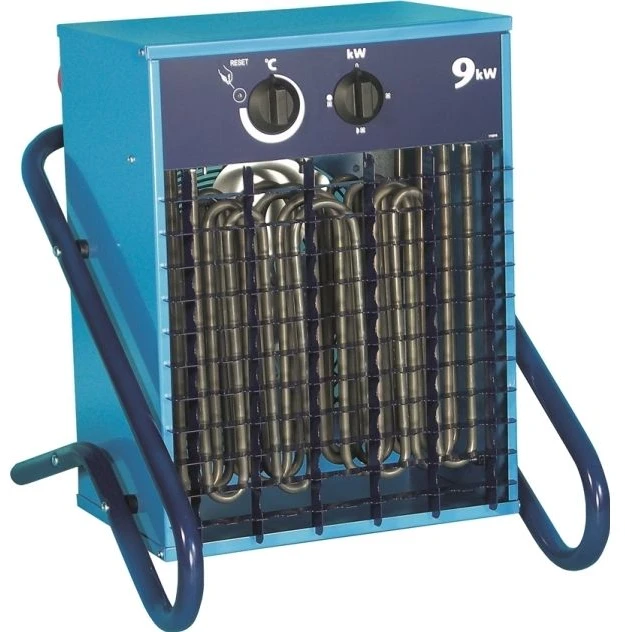 EL-BJØRN VF9 ventiliatorinis šildytuvas 9 kW 3x400 V 750 m³/h IP44, mėlynas