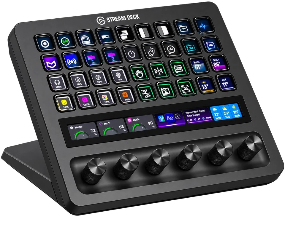 Elgato Stream Deck+ XL | Daugiafunkcis jutiklinis valdiklis | Juodas