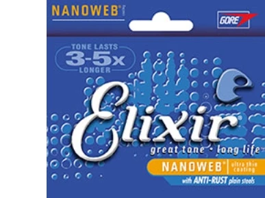 Elixir Strings Eliksyras Stygos el. gitarai Eliksyras 12052 Nanoweb 10-46