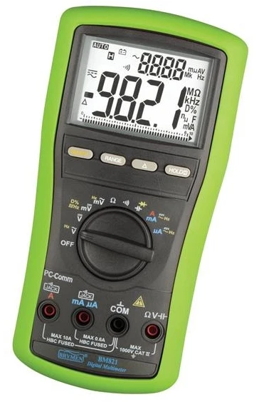 Elma Instruments Elma BM 821 multimetras su kompiuterio ryšiu CAT IV