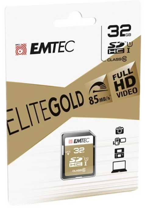 Atminties kortelė Karta Emtec EliteGold SDHC 32 GB 10 klasės UHS-I/U1 (ECMSD32GHC10GP)