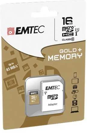 Atminties kortelė Karta Emtec Elite Gold Micro SDHC 16 GB 10 klasės UHS-I/U1 (ECMSDM16GHC10GP)