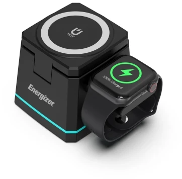 Energizer WCP307, Indoor, USB, Wireless charging, Juodas