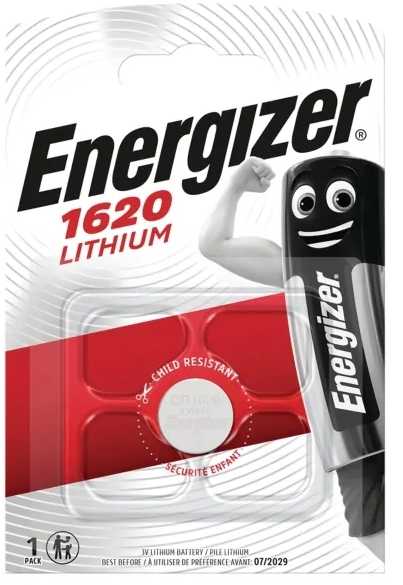 Energizer CR1620, Vienkartinė baterija, CR1620, Ličio, 3 V, 1 vnt.