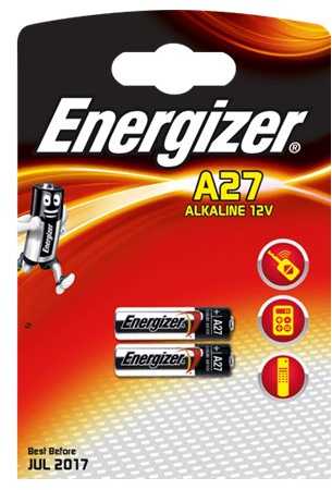 Energizer EN-639333, Vienkartinės baterijos, A27, Šarminės, 12 V, 2 vnt., 23 mAh