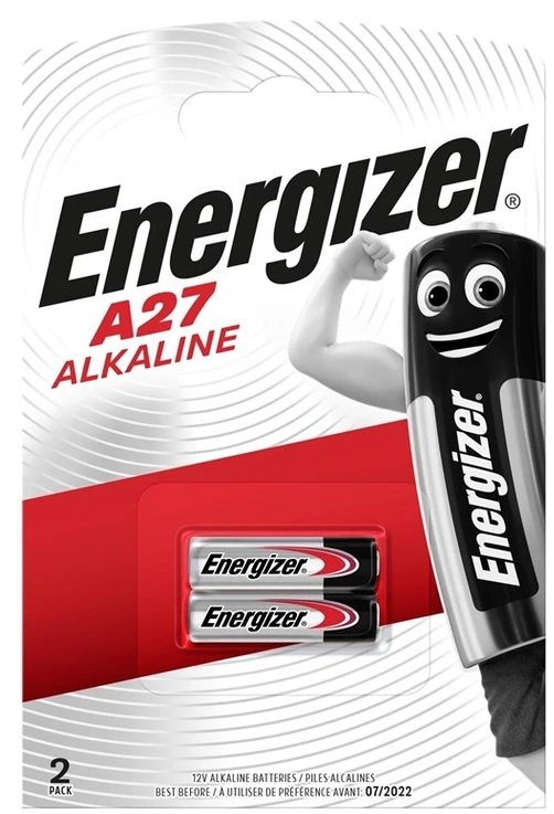 Energizer EN-639333, Vienkartinės baterijos, A27, Šarminės, 12 V, 2 vnt., 23 mAh