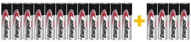 Baterija - Energizer Max Šarminės AA Baterijos, 16 Vnt.