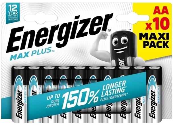 BATTERIES ENERGIZER MAXPLUS AA 10PCE