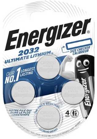 Baterija - Energizer Ultimate Lithium CR2032 3V 16g 4 Pakas