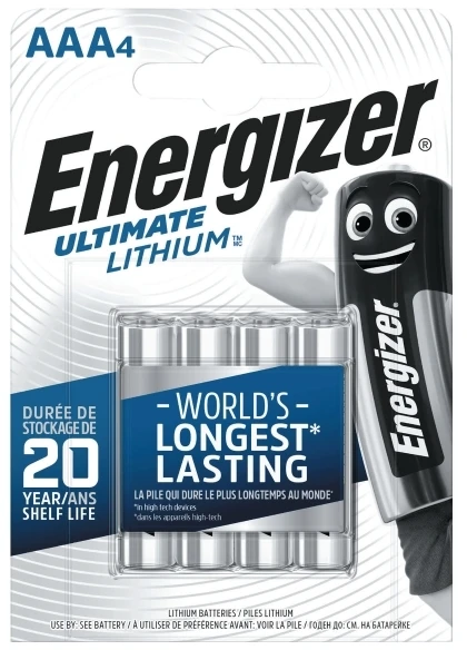 LICHIO BATTERY ENERGIZER ULTIMATE LITHIUM BAT-AAA-LITHIUM/E*P4 1,5 V LR03 AAA