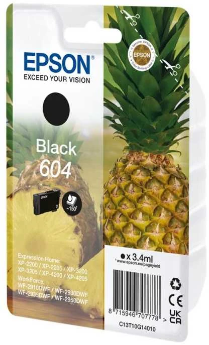 Rašalo Kasetė - Epson Ink 604 Juodas Juoda, 500 Puslapių, Juoda