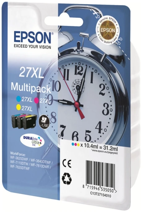 Žadintuvas Multipack Epson T2715 C/M/Y 3-color 27XL DURABrite | 31,2 ml