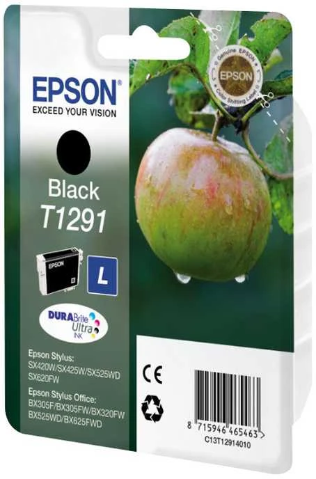 Epson Ink Cartridge T1291 BK Inkjet, Juodas