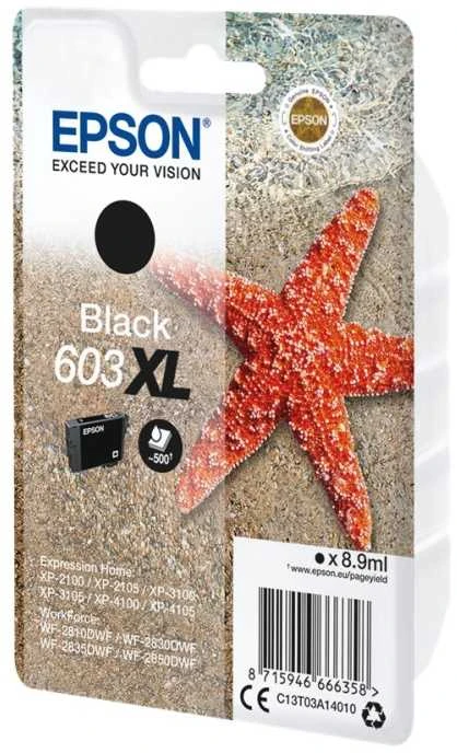 Suderinamas rašalo kasetė Epson C13T03A14020 8,9 ml Juoda