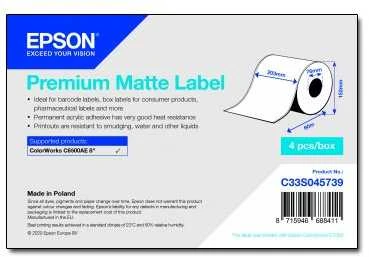 Epson PREMIUM MATTE LABEL CONTINUOUS/ROLL 203MMX60M