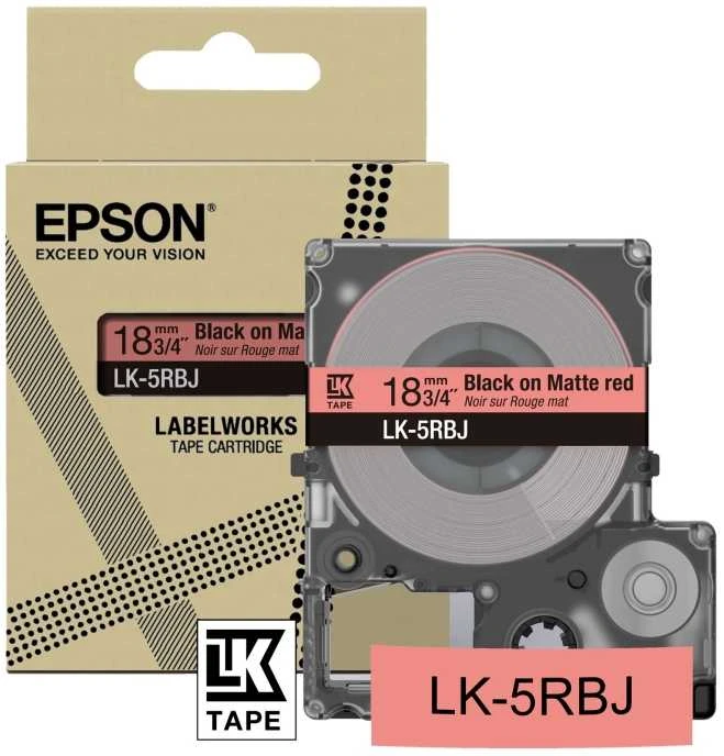 Epson EPSON Matte Tape Raudona/Juodas 18mm 8m LK-5RBJ